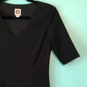 Short sleeve Anne Klein navy evening dress